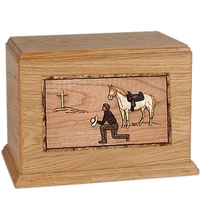 Cowboy Oak Companion Urn