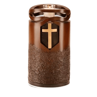 Infinity Wood Cross Cremation Urn