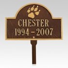 Canine Pet Bronze Memorial Plaque