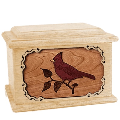 Cardinal Maple Memory Chest Cremation Urn