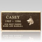Cast Bronze Large Pet Headstone