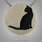 Cat Signet Pewter Keepsake Pendant