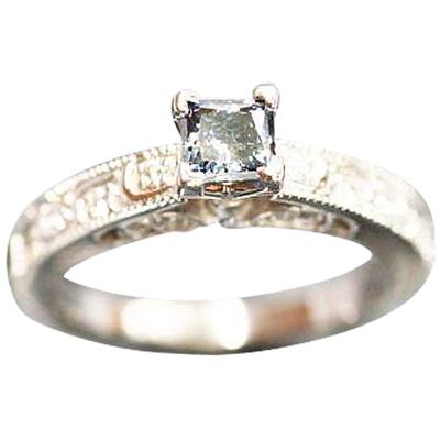 Cathedral Ring With Accent Diamonds 