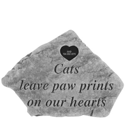 Cats Leave Paw Prints Memory Stone