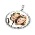 Charm Silver Photo Pendant