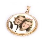 Charm Yellow Gold Photo Pendant