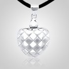 Checkered Heart Cremation Pendant