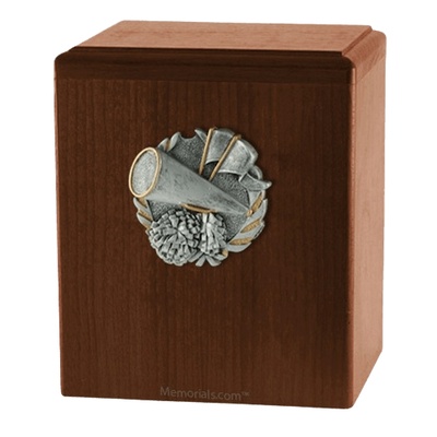 Cheerleader Walnut Cremation Urn