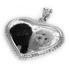 Cherish Silver Etched Pendant