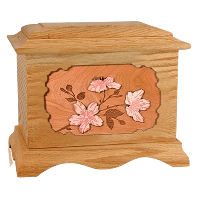 Cherry Blossom Oak Cremation Urn