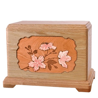 Cherry Blossom Oak Hampton Cremation Urn