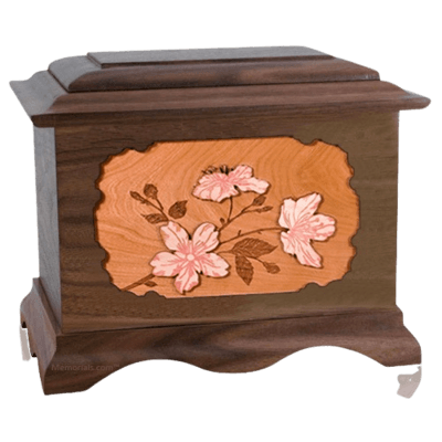 Cherry Blossom Wood Cremation Urns