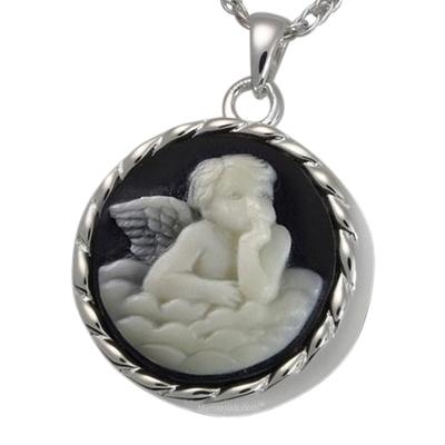 Cherub Cameo Cremation Pendant III