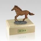 Chesnut Running Medium Horse Cremation Urn