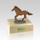 Chesnut Running Small Horse Cremation Urn