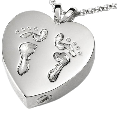 Child Feet Cremation Pendant