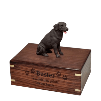 Chocolate Labrador Medium Doggy Urn