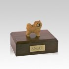 Chow Red Standing Small Dog Urn