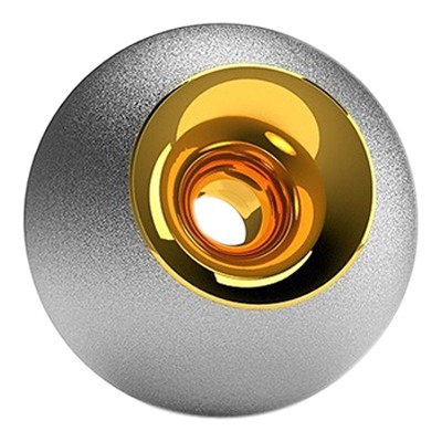 Chrome & Gold Sphere Pet Urn