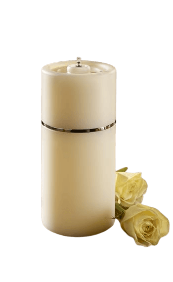 Chrome Band Medium Candle Urn