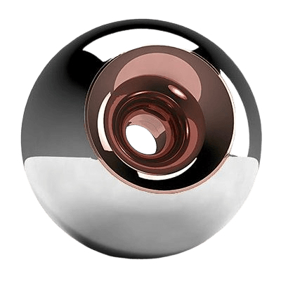 Chrome Copper Orb Urn