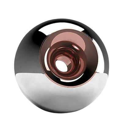 Chrome Copper Orb Urns