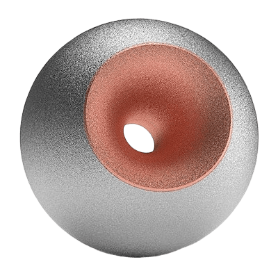 Chrome Copper Sand Orb Urn