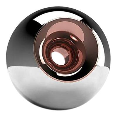 Chrome Copper Sphere Pet Urn