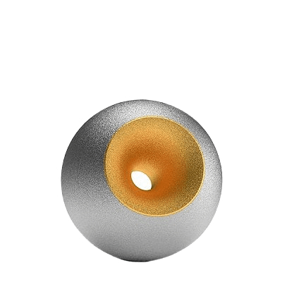 Chrome Gold Sand Orb Small Urn