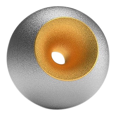 Chrome Gold Sand Sphere Pet Urn