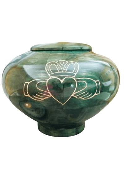 Claddagh Wood Cremation Urn