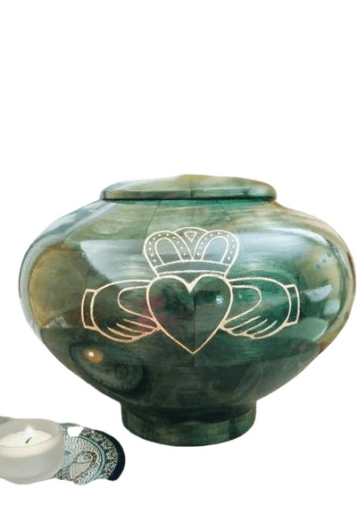 Claddagh Wood Cremation Urn