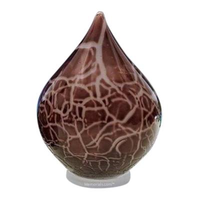 Claret Tear Glass Pet Urn