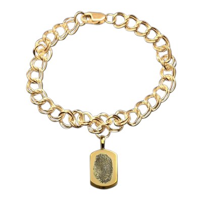 Classic 14k Gold Cremation Print Bracelet
