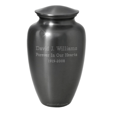 Classic Gray Metal Cremation Urn