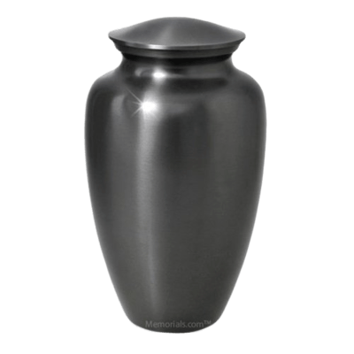 Classic Gray Metal Cremation Urn