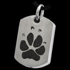 Classic Paw Tag Stainless Print Cremation Keepsake