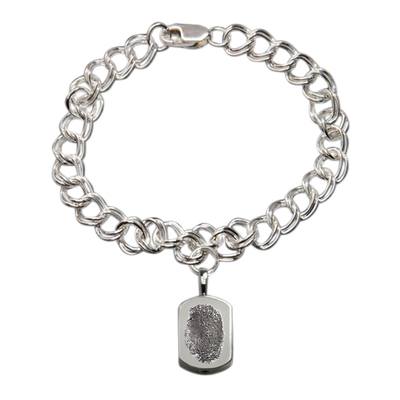 Classic Sterling Cremation Print Bracelet