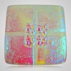 Clear Pink Cremation Ashes Tile