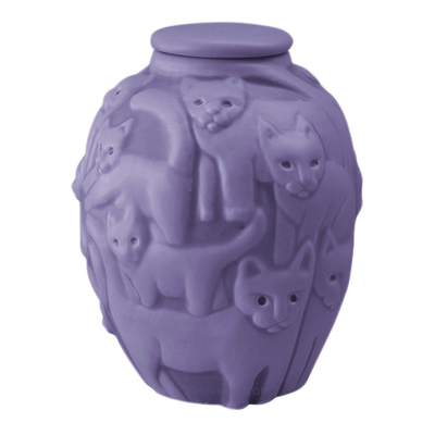 Clever Cat Lavender Cremation Urn