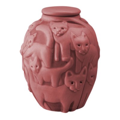 Clever Cat Rose Cremation Urn