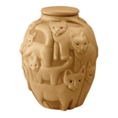 Clever Cat Sunflower Cremation Urn