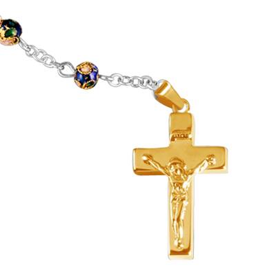 Cloisonne Gold Cremation Rosary