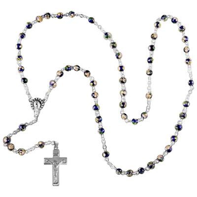 Cloisonne Silver Cremation Rosary