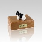 Cocker Black & White Small Dog Urn