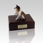 Collie Paw Up Small Dog Urn