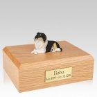 Collie Tri-Color Resting Dog Urns