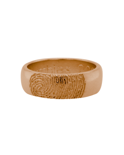 Partial Fingerprint 14k Rose Gold Ring