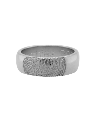 Partial Fingerprint  Sterling Silver Ring