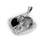 Contempo Silver Etched Pendant